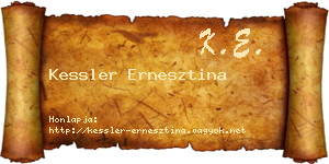 Kessler Ernesztina névjegykártya